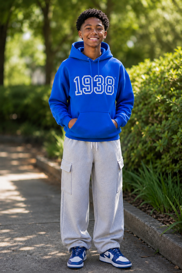 Teen 1938 Puff Hoodie – Royal Blue