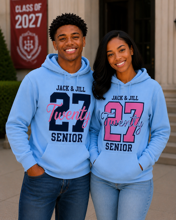 Class of 2027 Senior Puff Hoodie – Blue