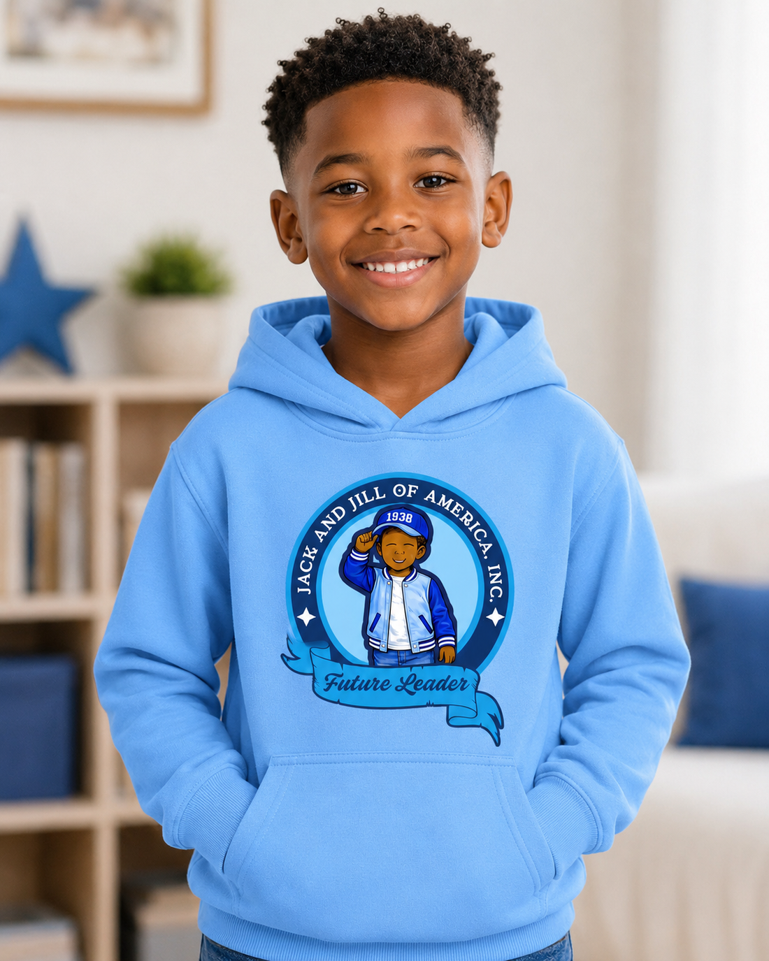 Future Leaders Graphic Hoodie – Blue