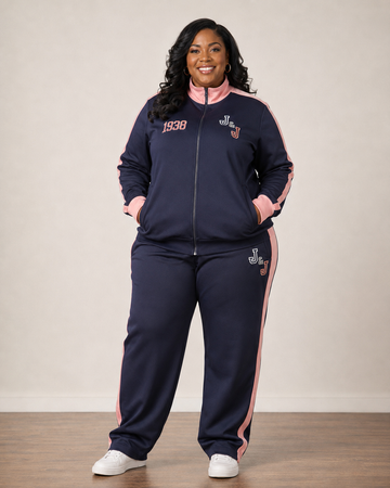 Blue and Pink Mom Track Suit