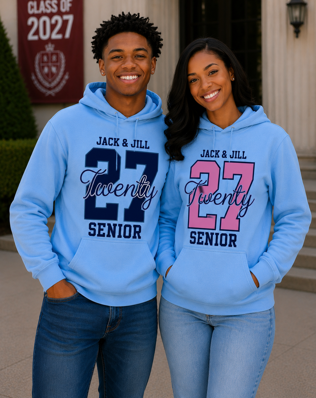 Class of 2027 Senior Hoodie – Blue 2027