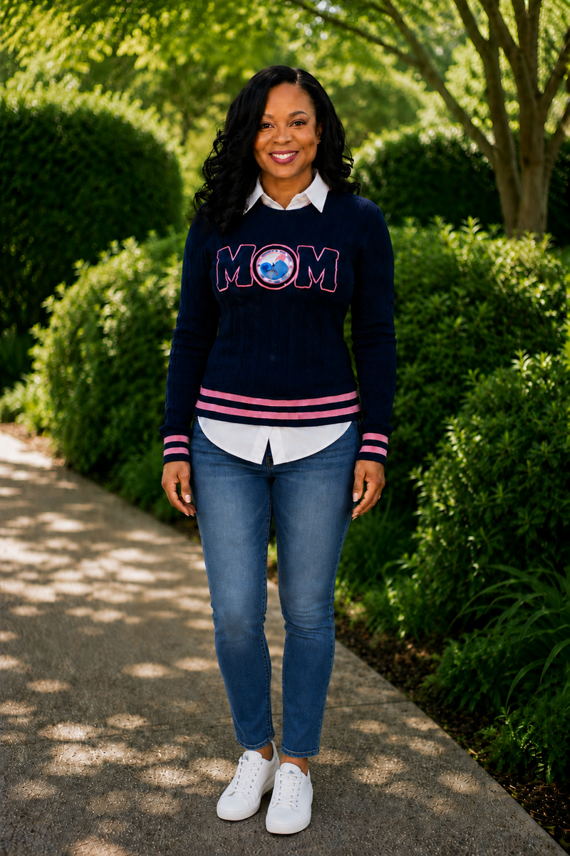 Mom Cable Knit Sweater
