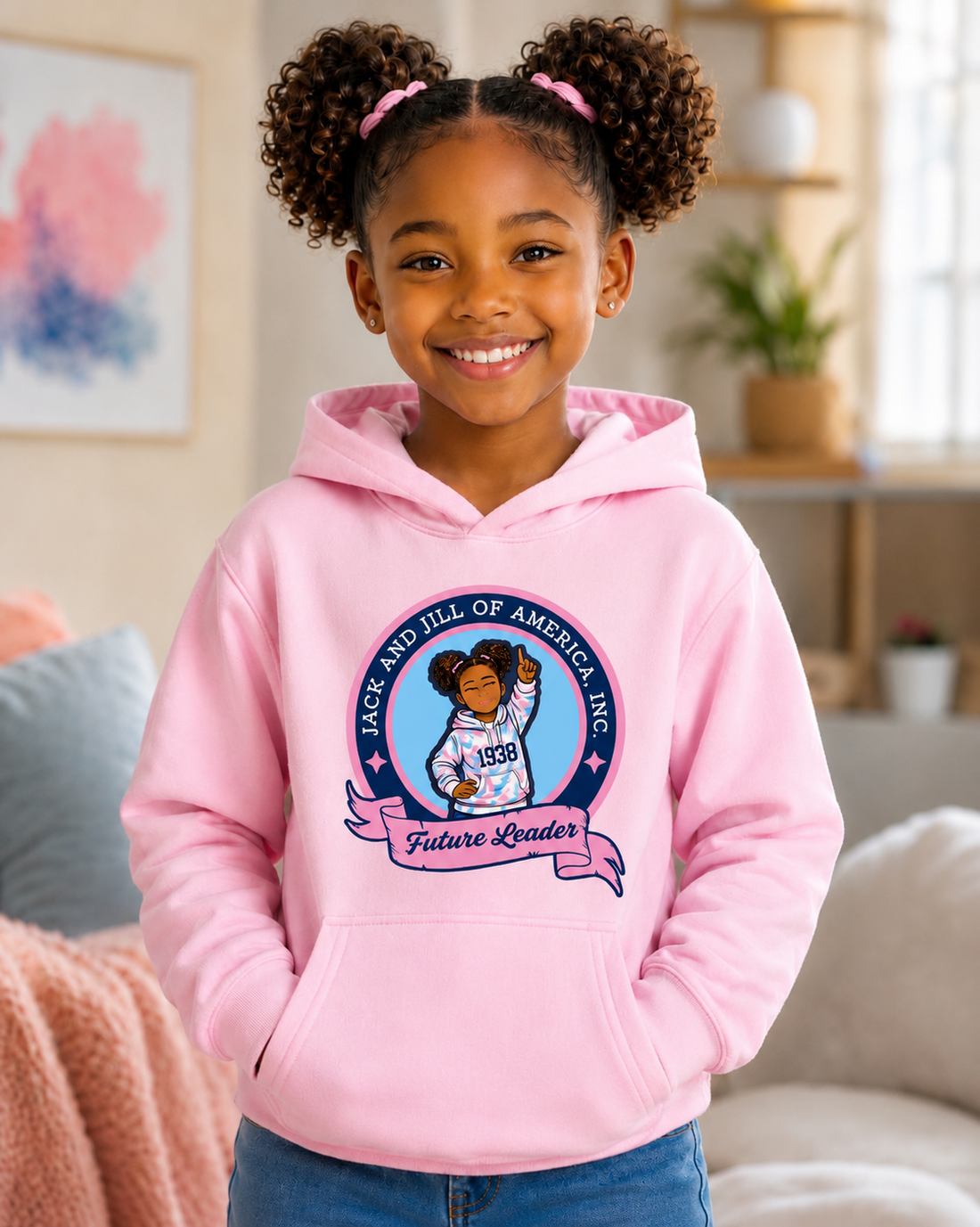 Future Leaders Graphic Hoodie – Pink