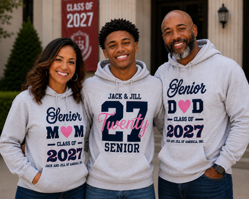 Class of 2027 Senior Graphic Hoodie – Gray